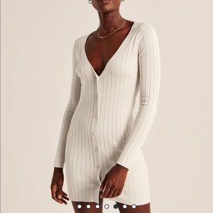 Abercrombie and Fitch olive green long sleeve sweater mini dress